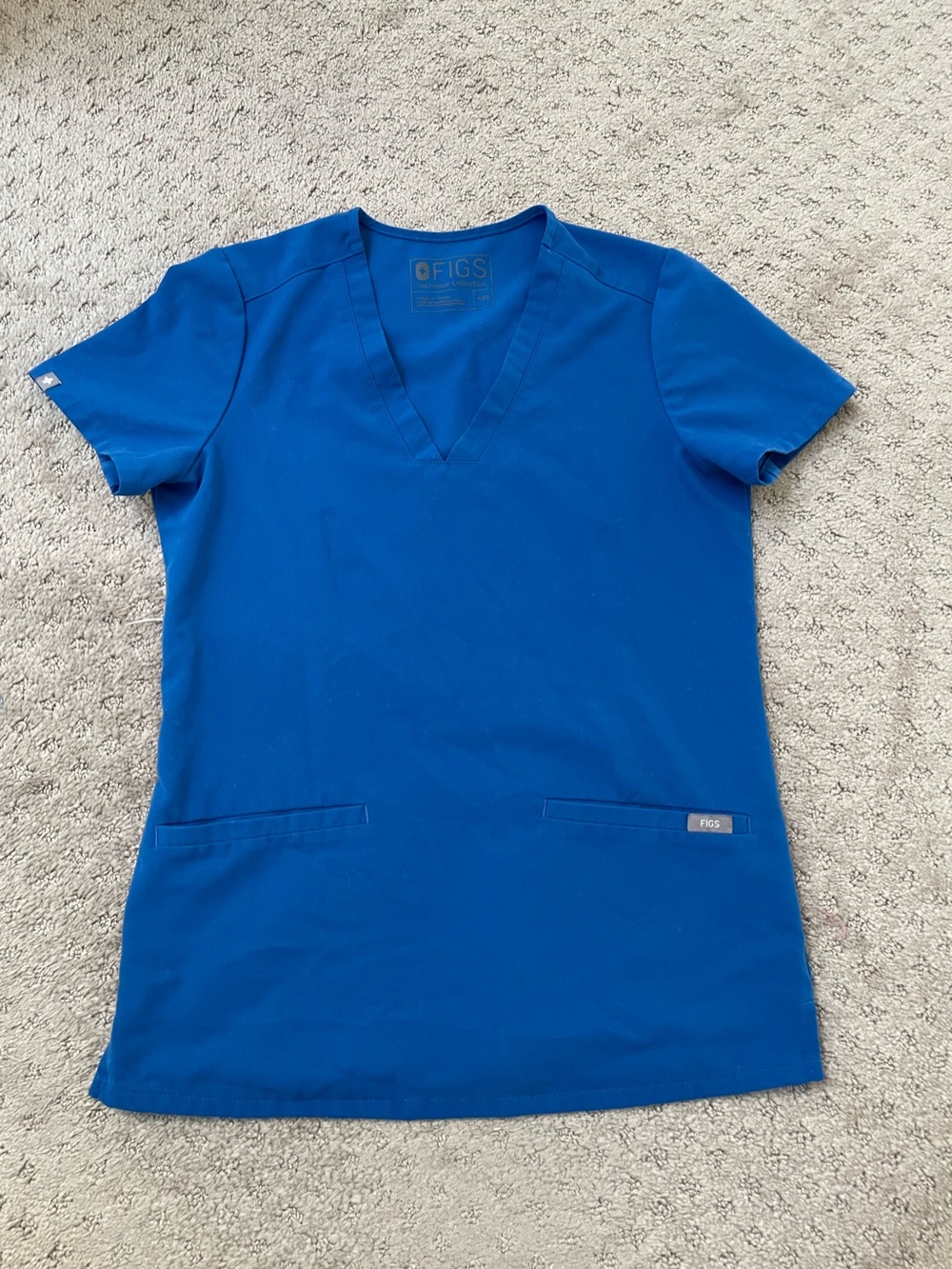 Figs blue scrub top xxs